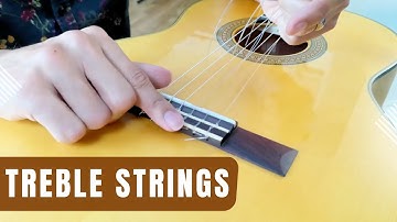 The CORRECT way to Change TREBLE Strings: Classical and Flamenco Guitar