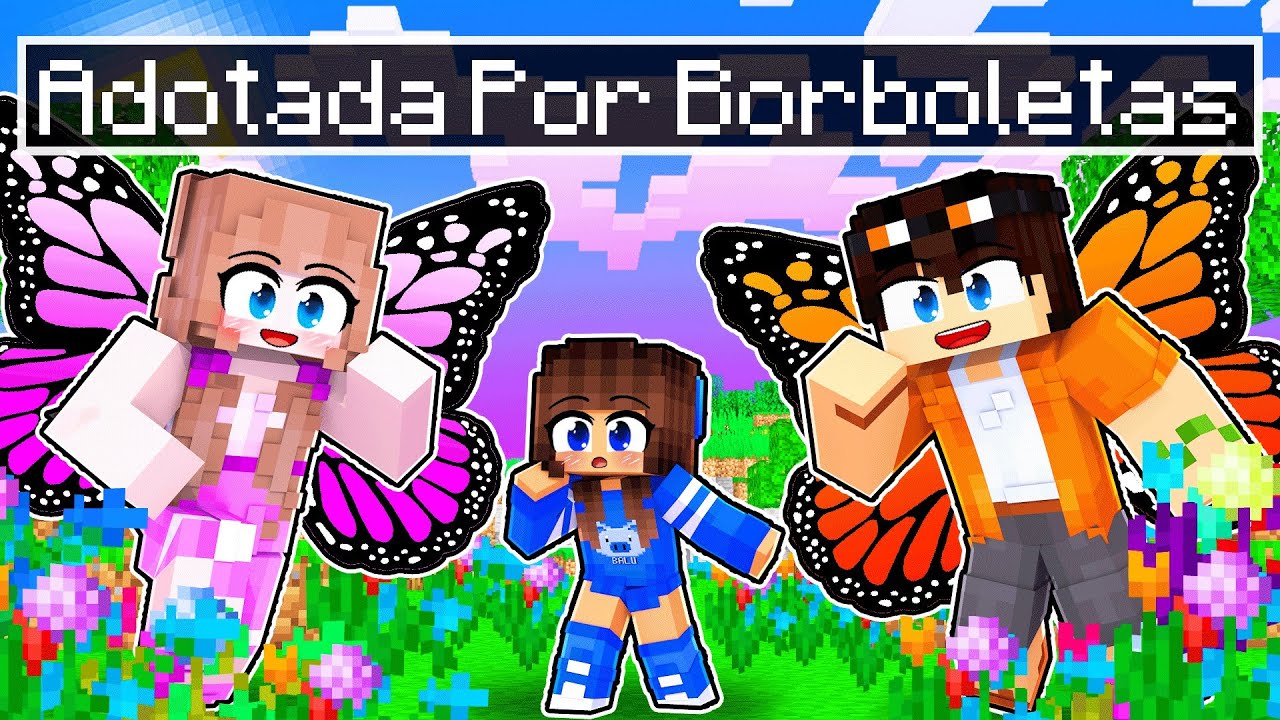 MIIKA foi ADOTADA por BORBOLETAS no Minecraft ◂Miika▸