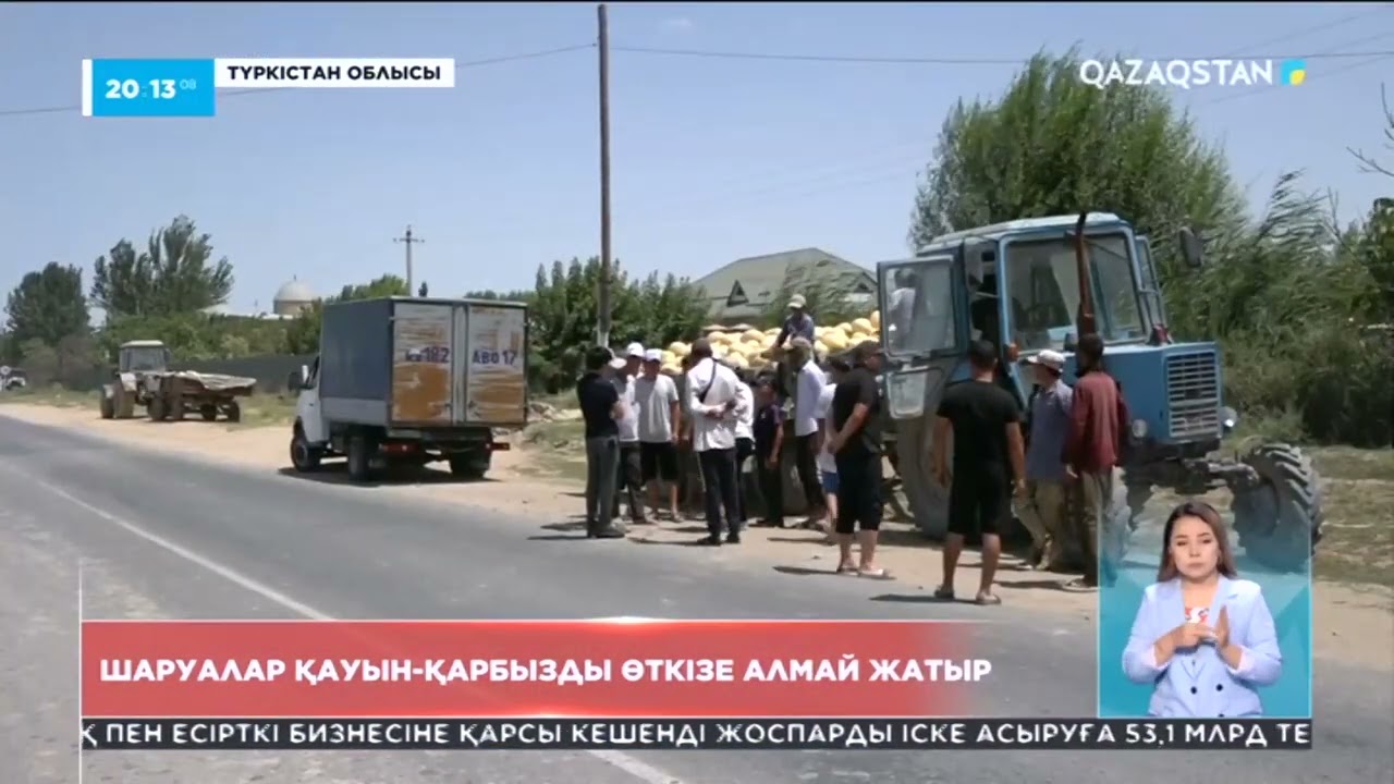 Түркістан облысының Жетісай ауданында шаруалар қауын қарбызын өткізе алмай, шығынға батып жатыр
