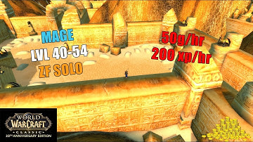 WoW Classic 20th Anniversary Realms - The Best Mage Solo ZF GY + Scarabs One Pull - 50g/HR + 200k XP