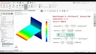 Weld check simulationWeld Simulation in Solidworks