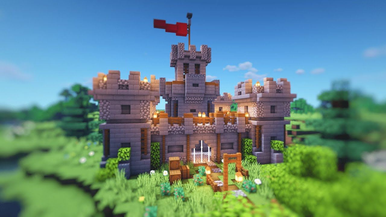 Minecraft How To Build A Small Survival Castle Youtube