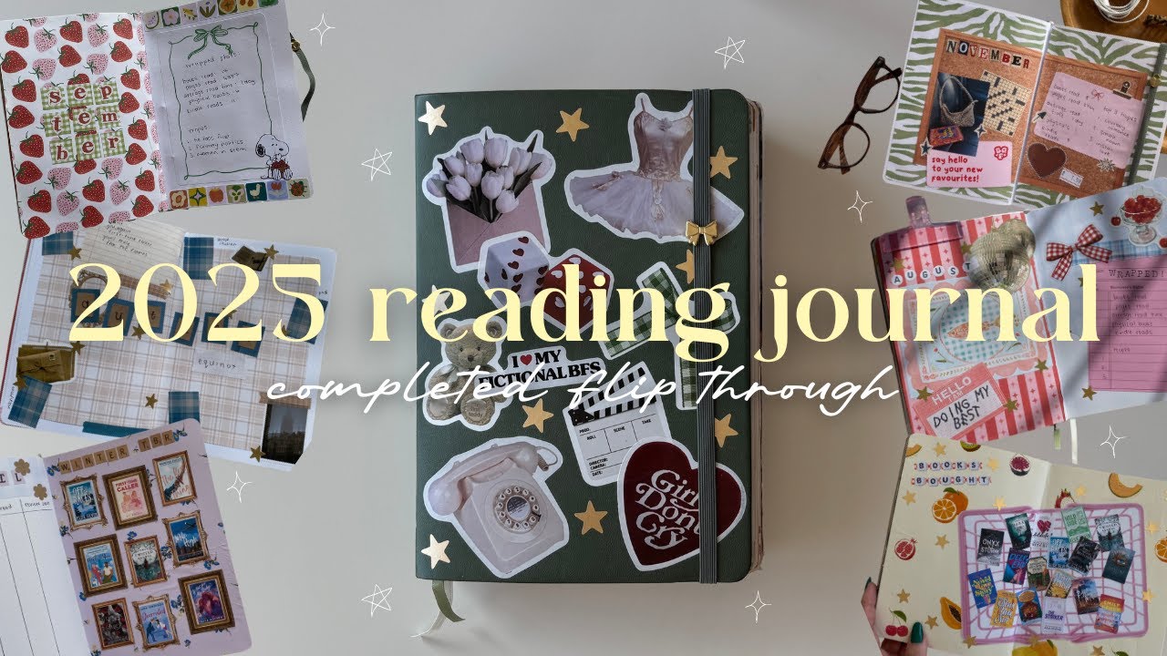 2025 reading journal completed flip-through! 🖇️
