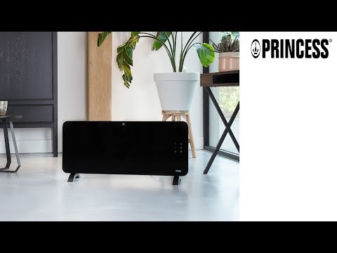 Princess 341500 Smart Glass Panel Heater Black – Controlled via Wi-Fi