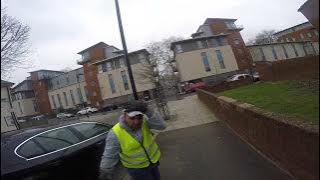 Cyclist crashes into man full video. WHY YOU COMING FAST !!