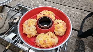Ham and Cheese Biscuits in the Omnia Oven | Camp Cooking