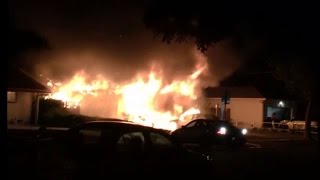 RAGING INFERNO:  Raw Video Of 3-Alarm Fire Destroying San Jose Home