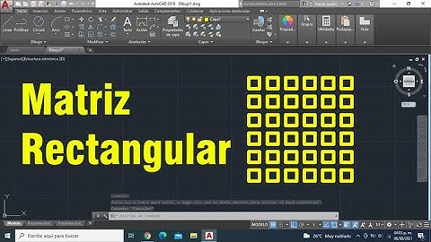 Matriz Rectangular en Autocad 2019