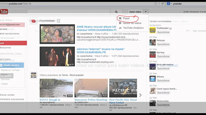 Como crear un canal en youtube super sencillo