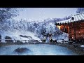 Hot spring ASMR perfect for snowy winter