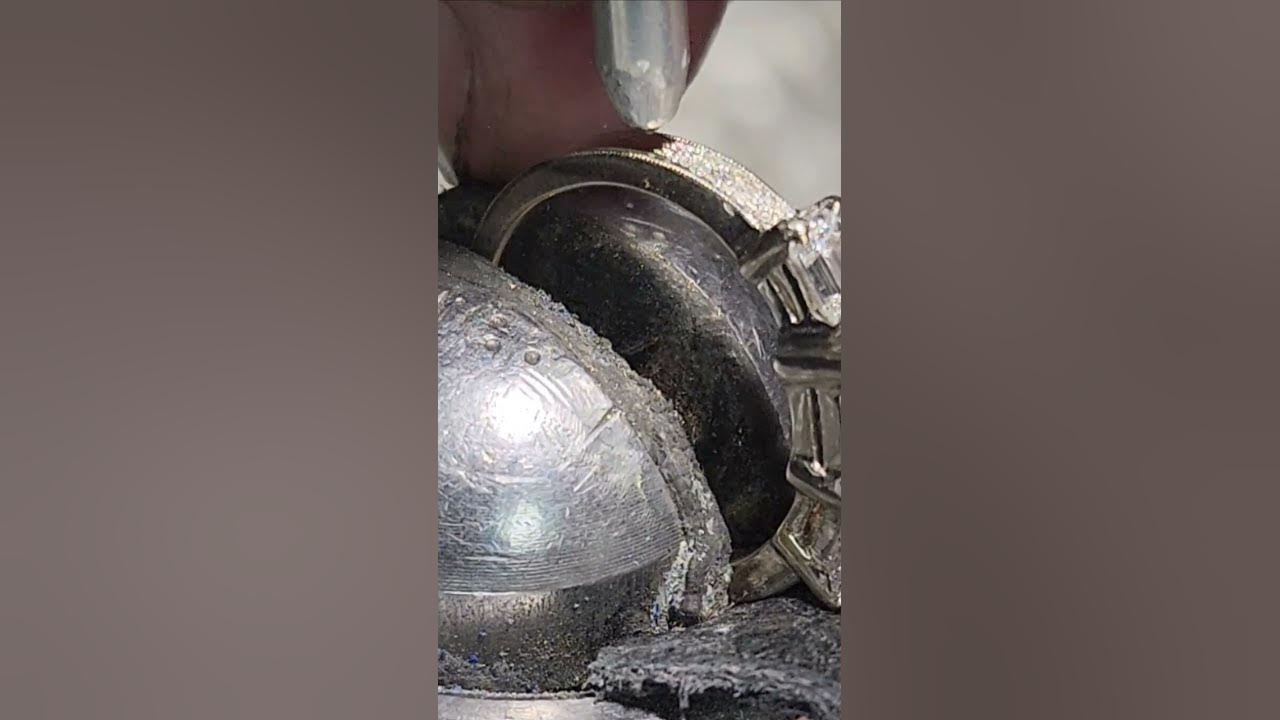 Cool finish called stippling. This is with the point of an upside down