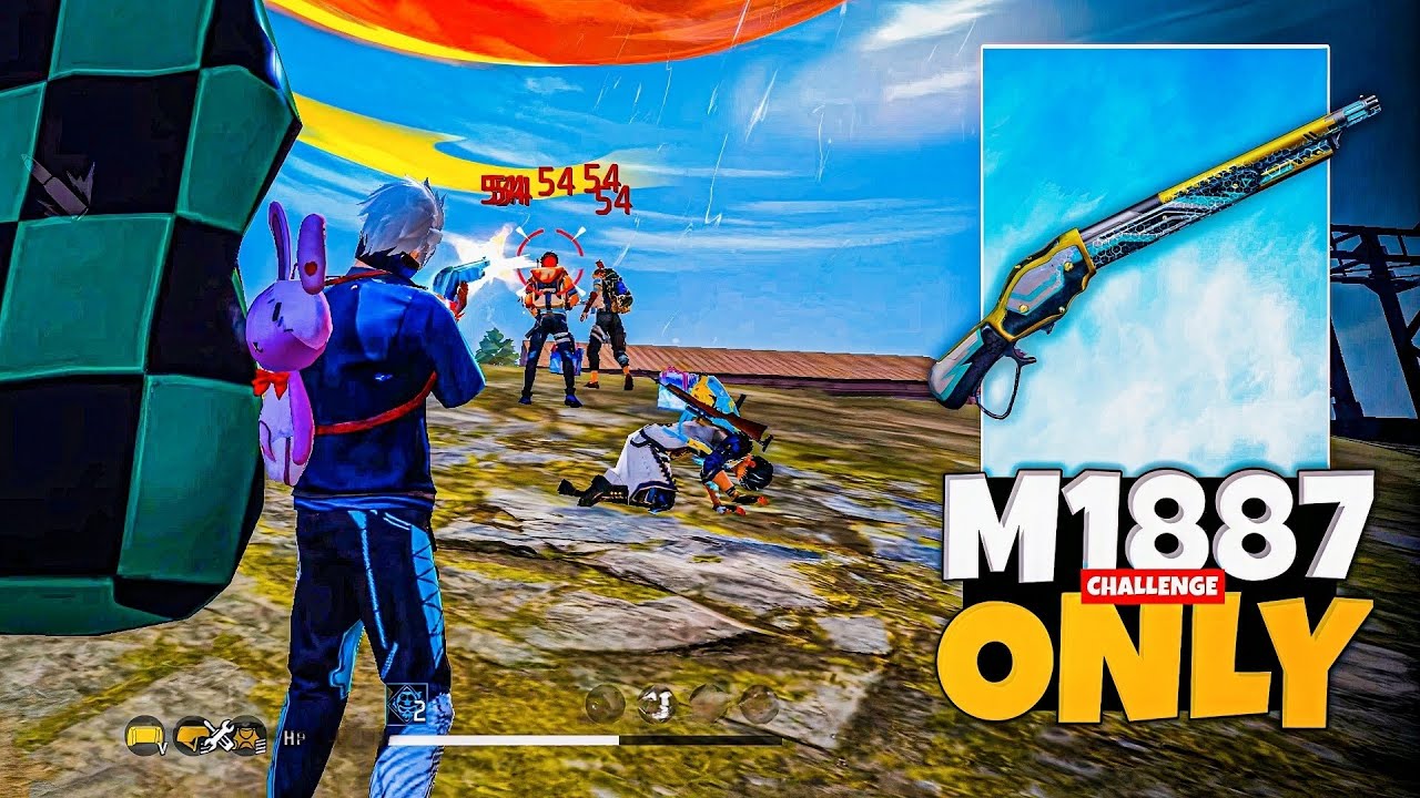 Only M1887 Challenge Op 😲 1 vs 4 Gameplay 🤯 Free Fire - YouTube