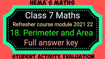 7th maths refresher course chapter 18 perimeter and area answer key