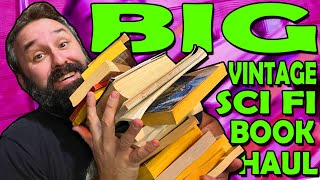 Big Vintage Sci Fi Book Haul - Thrift Store Finds Local Book Shop - Reading Science Fiction Novels