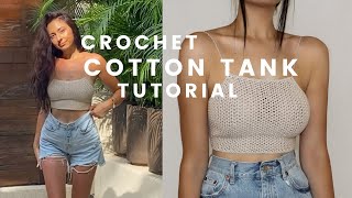 CROCHET COTTON TANK TUTORIAL// & giveaway by Dana B 25,193 views 2 years ago 23 minutes