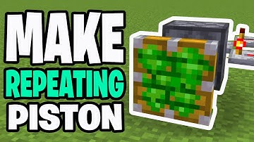 How To Make A Repeating Piston In Minecraft! - Bedrock & Java