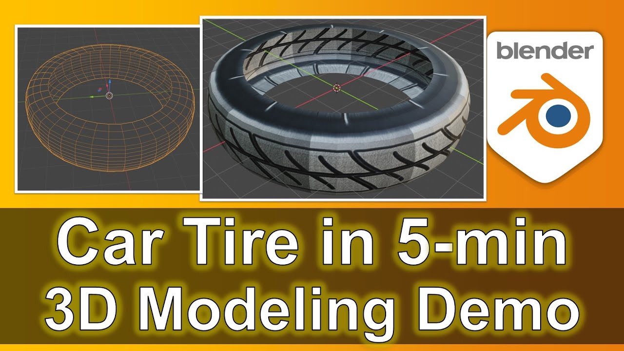 Tire 3D Modeling Time Attack Demo | Blender 3D | Freedom Arts 3D - YouTube