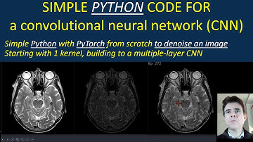 Simple code for convolution and a CNN to denoise an image with real-time display in Python / PyTorch