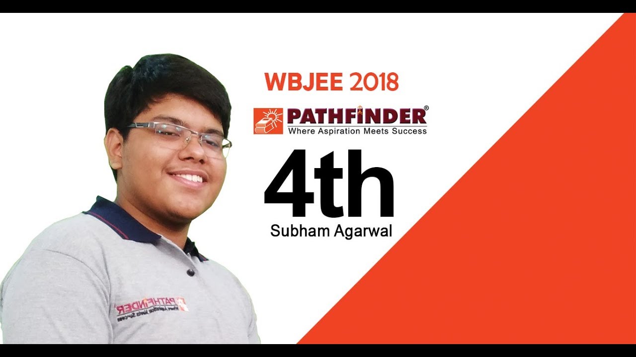 SUBHAM AGARWAL# RANK- 4th in WBJEE 2018