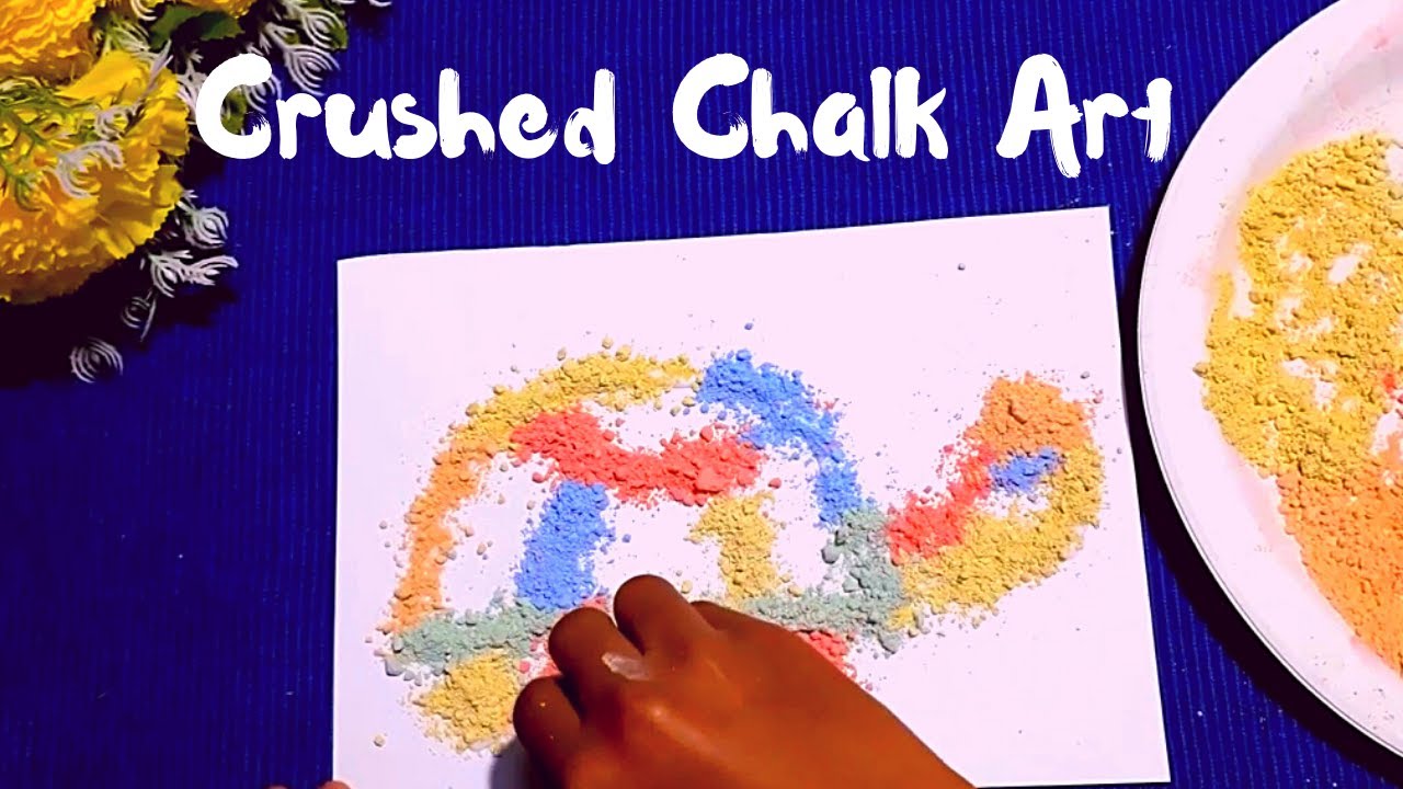 Crushed Chalk Art for kids YouTube