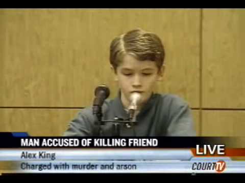 This is the testimony of the 13-year-old Alex King. Two teenage boys have gone on trial in the US charged with murdering their father - just a week after a family friend also stood trial charged with the same crime. Date: Thuesday, 27th Aug. 2002 Location: Blanchard Judicial Building 190 Government Street Pensacola, Florida