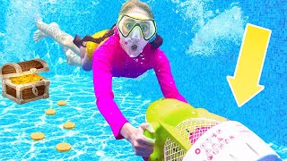 Last to Leave the Swimming Pool Wins | Ellie Sparkles | Live Action Videos for Kids | WildBrain