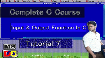 Input Output Function In C || c language tutorial for beginers in turbo c++ || Turbo C++