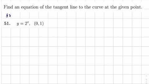 Stewart Calculus ET 8th Ed. 3.4 #51.  Finding the Equation of the Tangent Line.