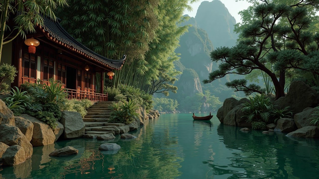 Zen Bamboo Flute & Erhu Music ~ Deep Relaxation for Meditation & Sleep ...