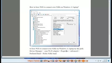 Force WiFi Adapter to connect over 5GHz on Windows 11 laptop