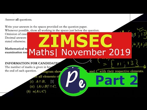 ZIMSEC O'Level Maths| November 2019 Paper 1| Part 2