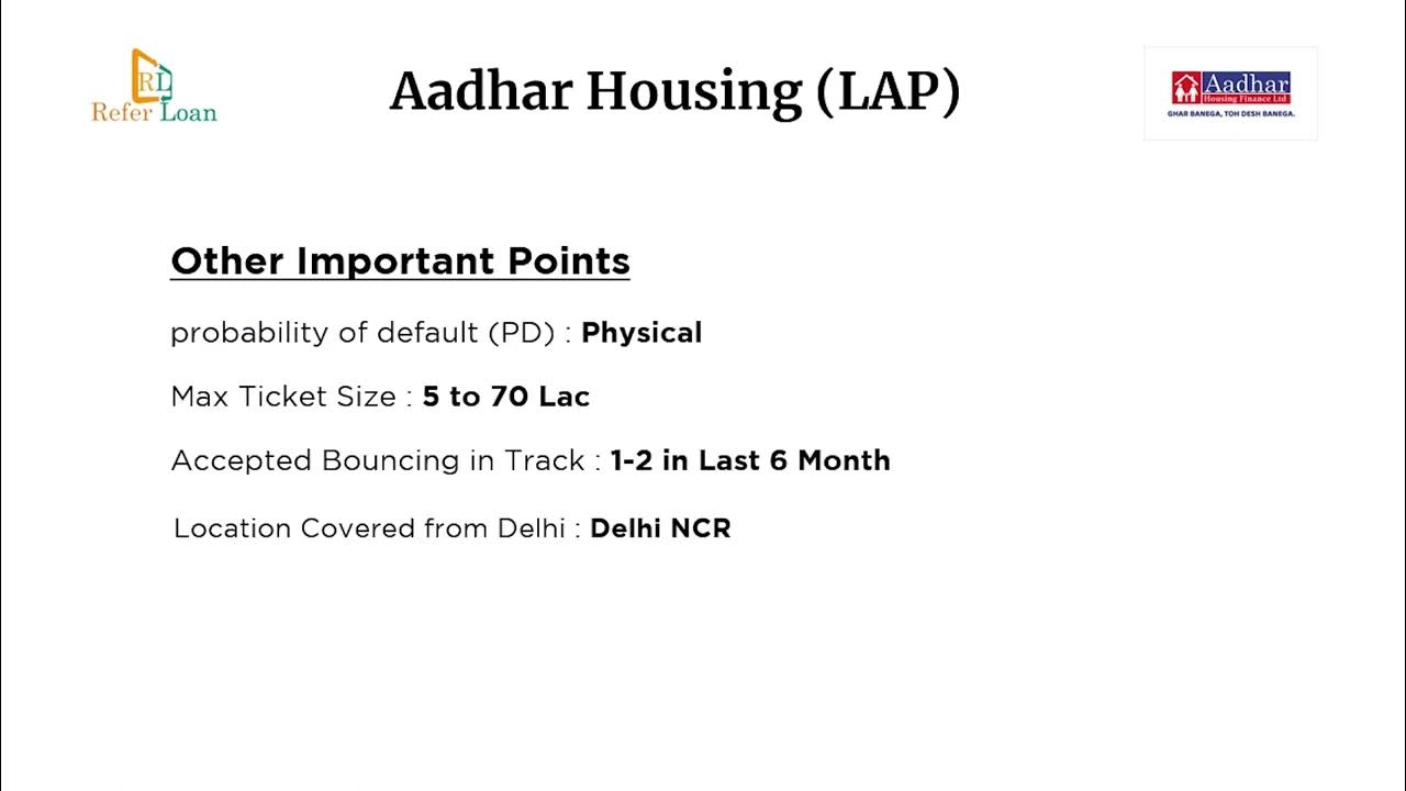 Adhar Housing Loan Against Property Policy Video in Bengali YouTube