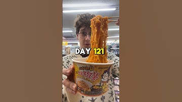 Day 121 of only eating food from a Korean convenience store! #korea #koreanconveniencestore #ramen