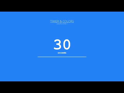 ⏳ 30 Second Timer / Blue Screen 💎 / Countdown + Progress Bar