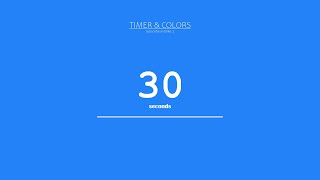 ⏳ 30 Second Timer / Blue Screen 💎 / Countdown + Progress Bar