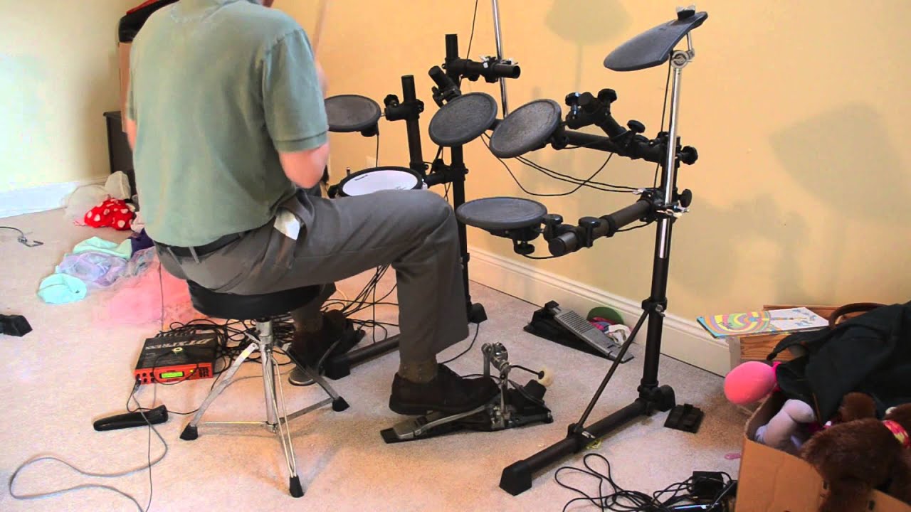 Practice on old DTX 500 Yamaha Electronic Drum Kit YouTube