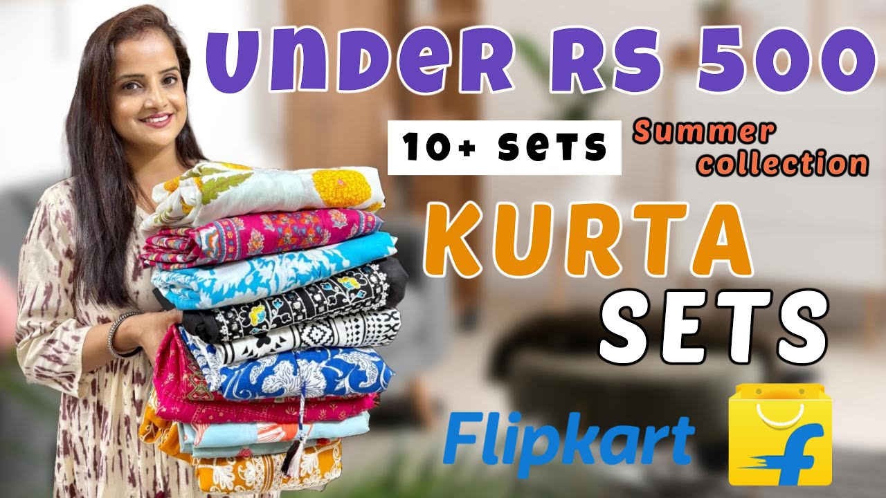 Huge Kurta Set Haul Under 500 from Flipkart | Summer collection | A-Line & Floral Print 