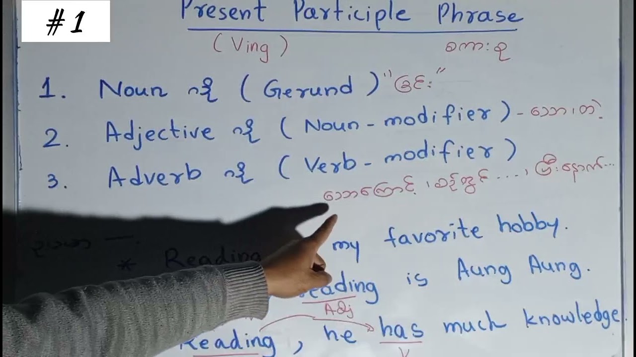 Present participle phrase(Ving...)