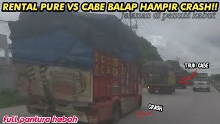 NGERI‼️RENTAL PUREL VS CABE BALAP HAMPIR CRASH !!