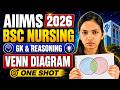 🔥AIIMS Bsc Nursing GK Previous Year Ques for 2026 🚀 I Venn Diagram in One Shot