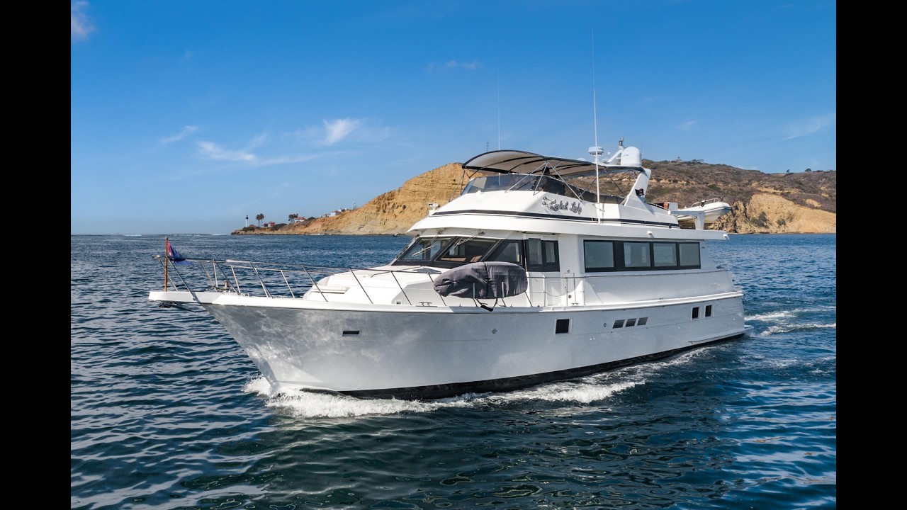 ⁣1996 Hatteras 70 Sport Deck Motor Yacht    4K