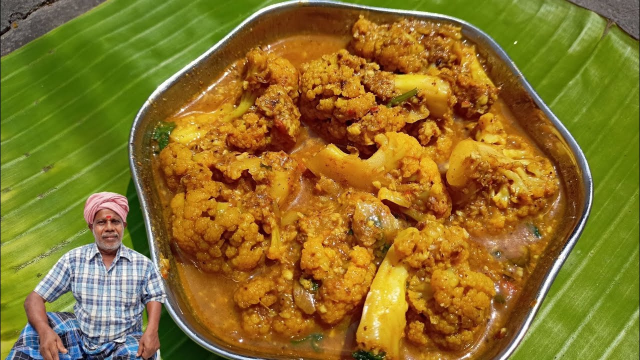 Cauliflower gravy in tamil side dish for idli dosai chapathi