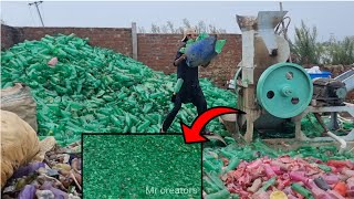 how to recycling plastic bottles| crushing plastic bottles and making new things