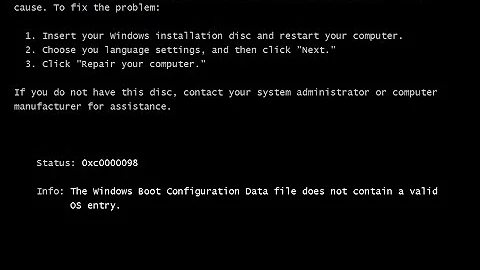 How to Fix Boot Error 0xc0000098 on Windows 10 - 2017 Tutorial