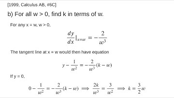 AP Calculus AB - 1999: #6C