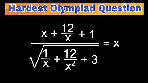 A Nice Math Olympiad Radical Equation | Find the Value of x