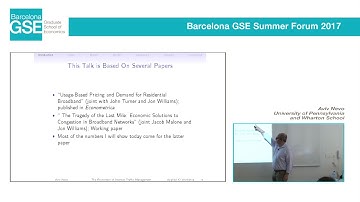 Aviv Nevo (University of Pennsylvania and Wharton School) - Barcelona GSE Summer Forum 2017