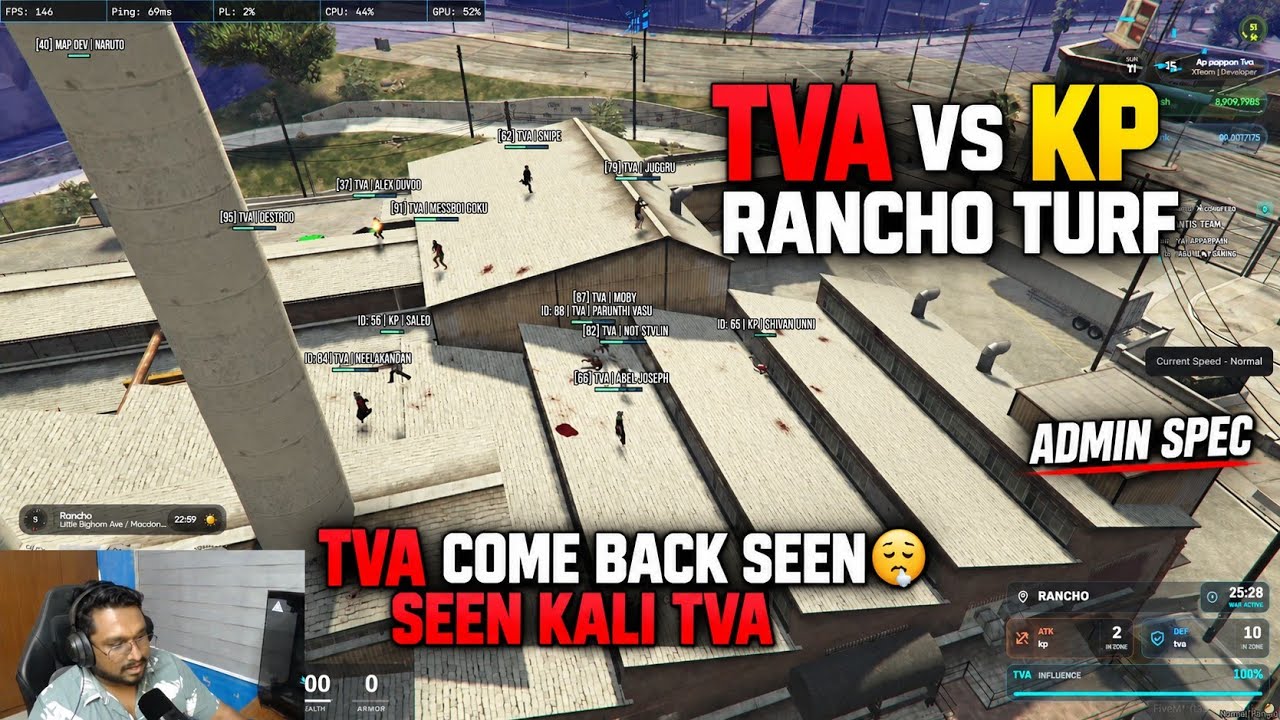 TVA COME BACK SEEN 😮‍💨🔥 | SEEN KALI TVA 💀 | TVA VS KP | RANCHO TURF WAR | ADMIN SPEC 🔥
