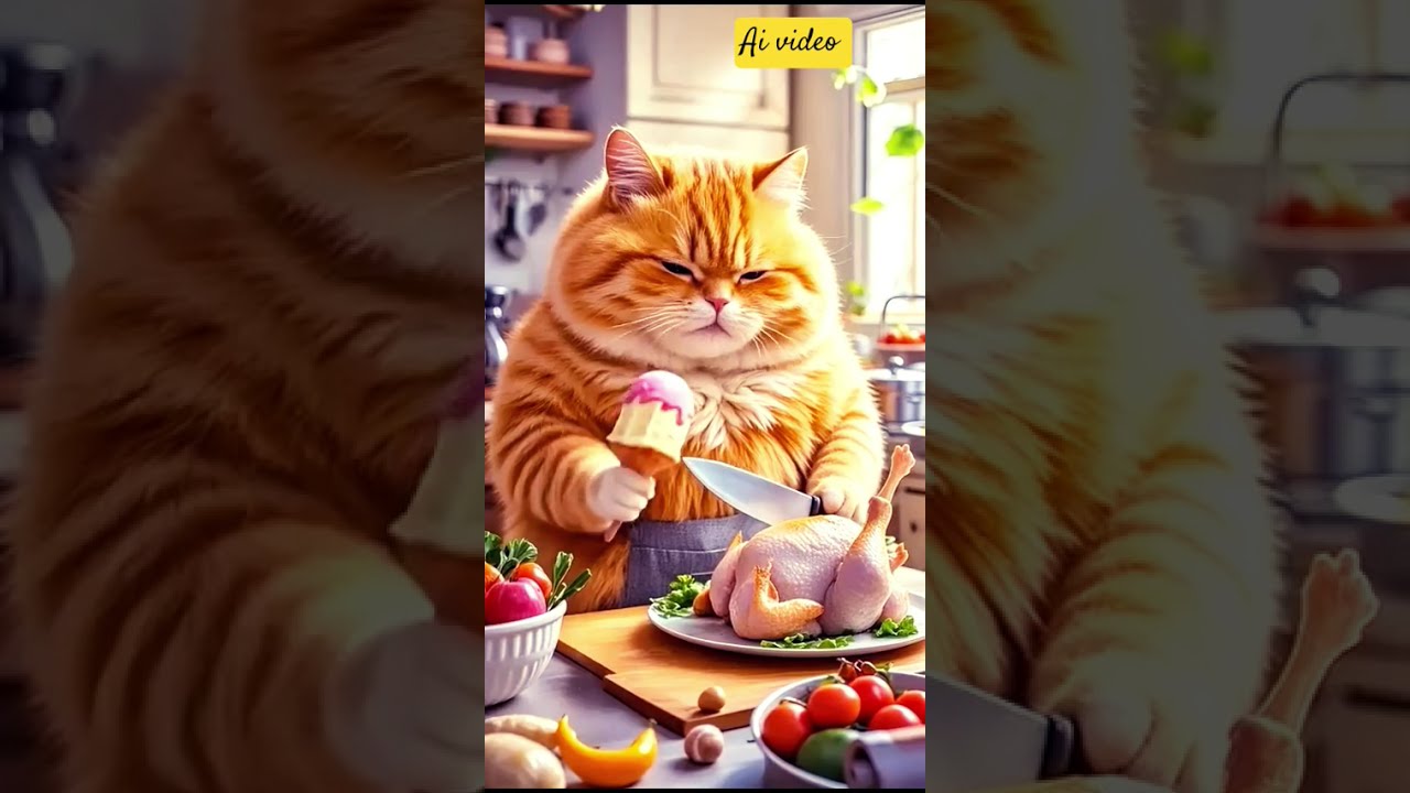 Cat Ai Funny Video Shorts Shortsfeeds Aivideo Funnycat