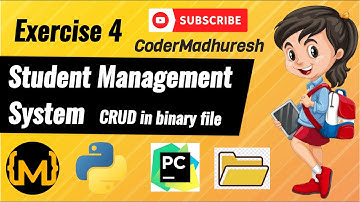 Exercise 4 - Student Management System in Python (in Hindi) | CRUD in binary file...